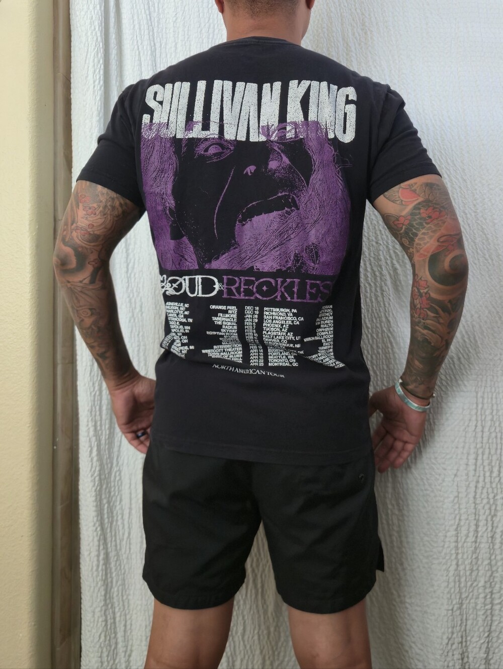 Sullivan King Loud Reckless North American Tour Shirt Large